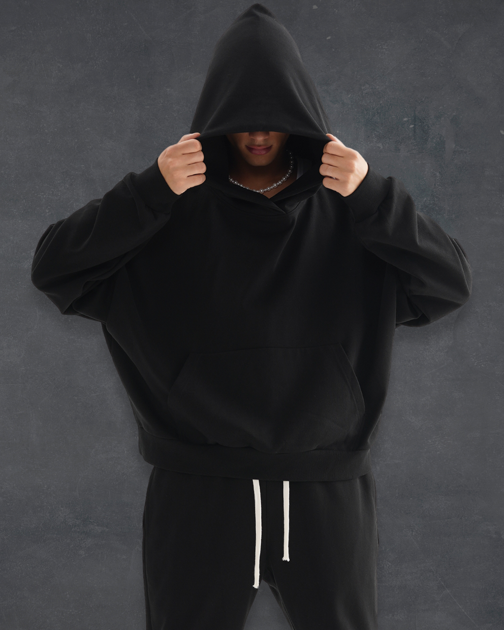 Boxy Core Hoodie - Obsidian