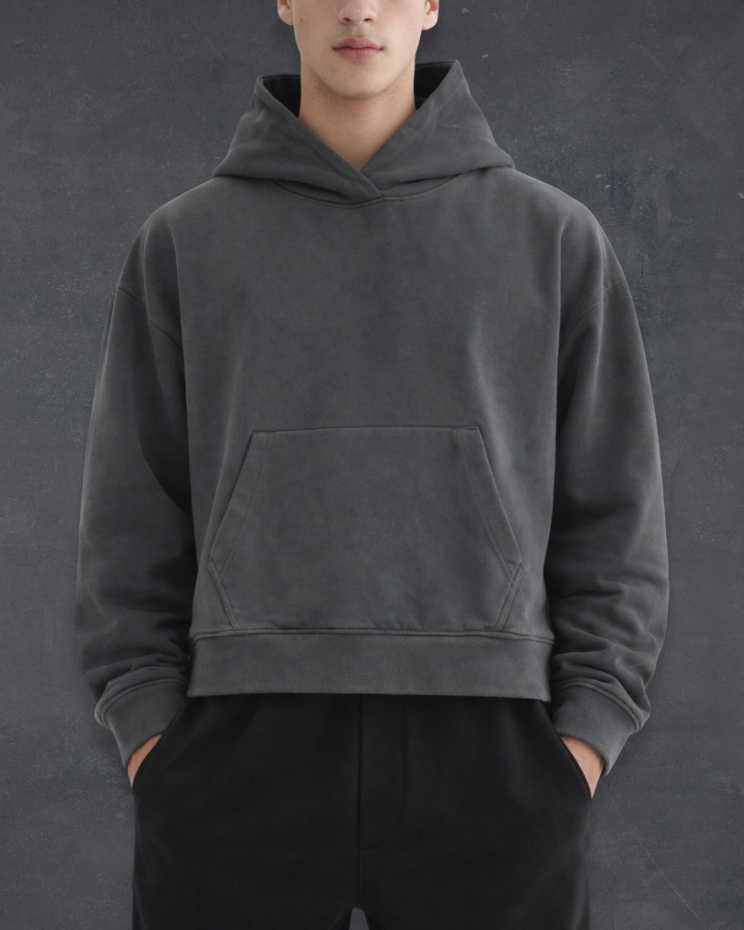 Boxy Oversized Hoodie - Charcoal Grey