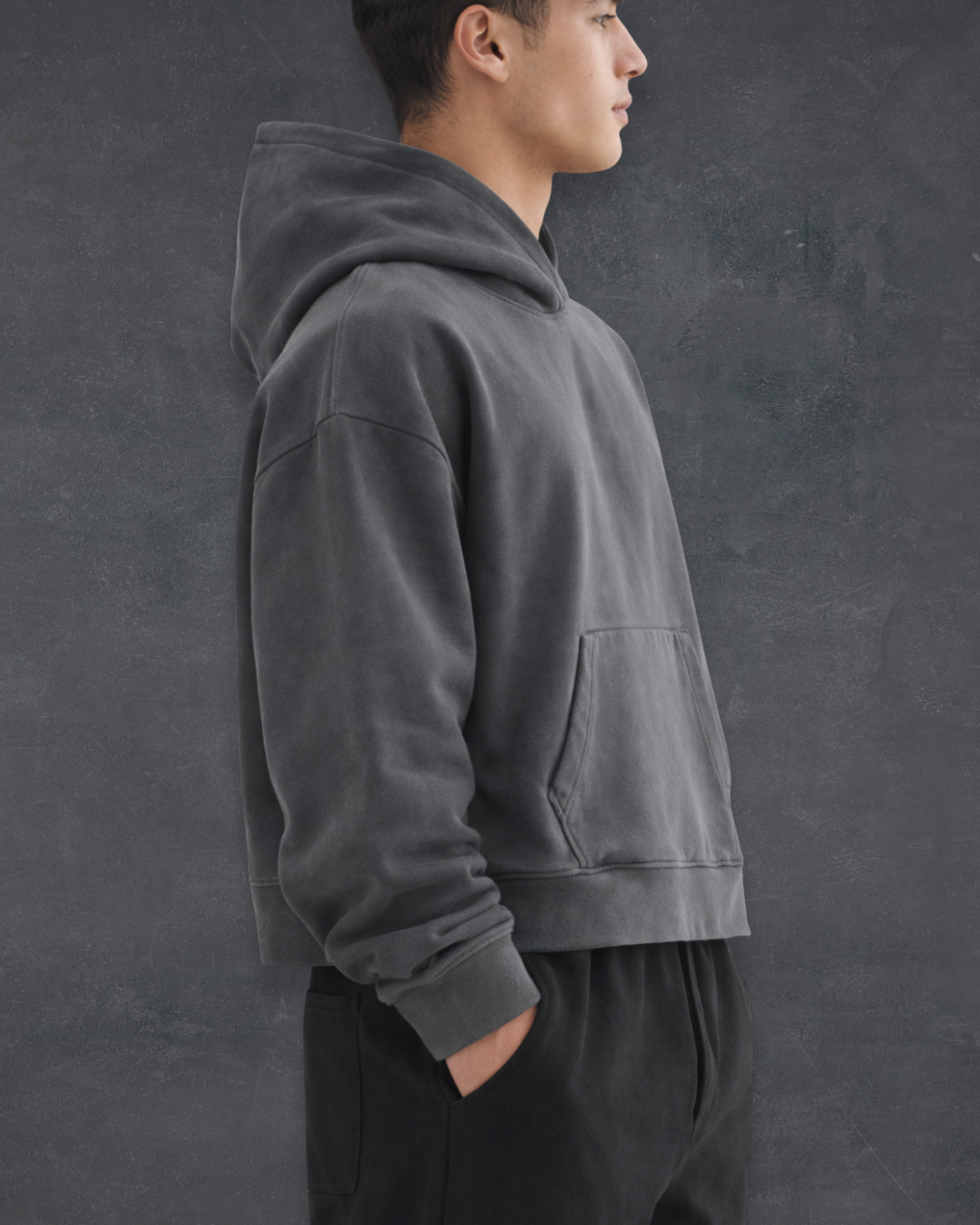 Boxy Oversized Hoodie - Charcoal Grey