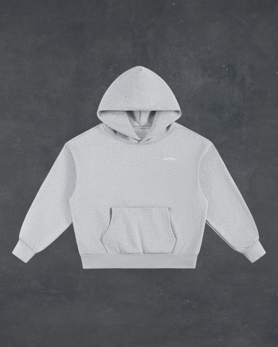 Essential Heavyweight Hoodie - Flower Grey
