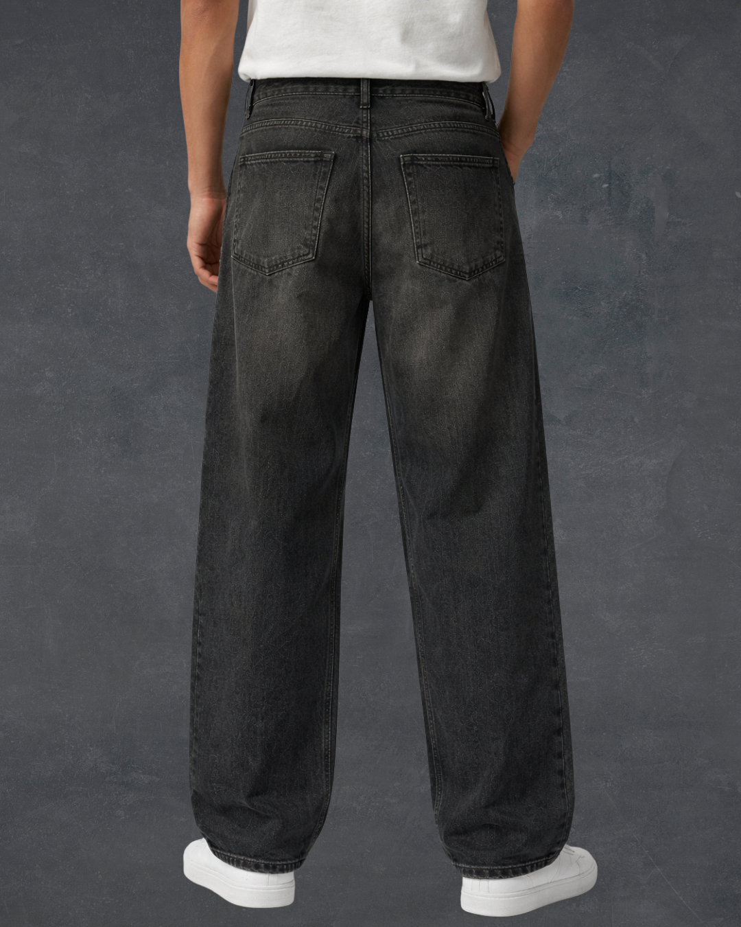 Vintage Wash Heavyweight Denim Jeans - Obsidian